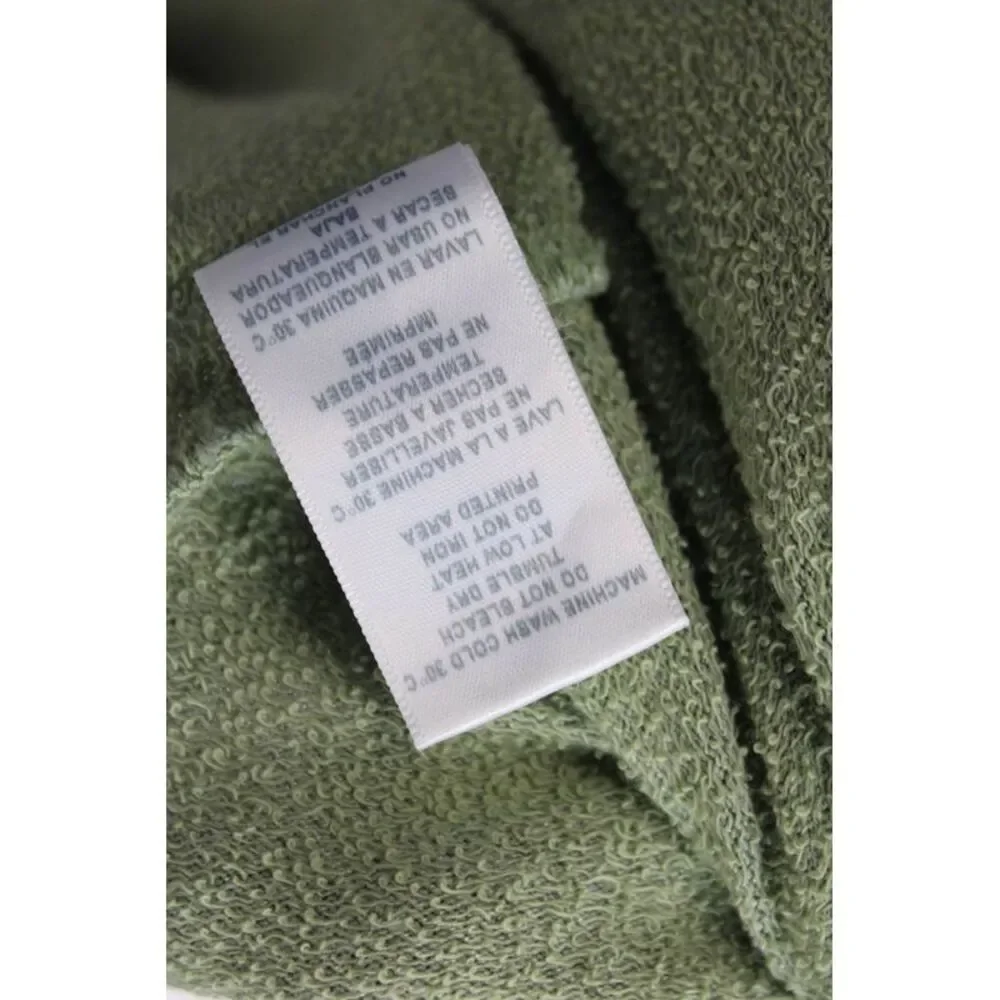 Sundry Womens Cotton Long Sleeve Round Neck Tie Dye Sweater Green Size 01
